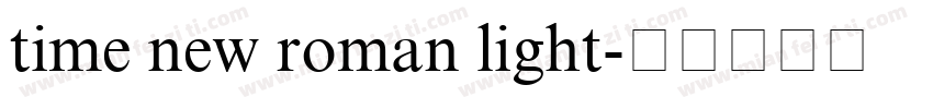 time new roman light字体转换